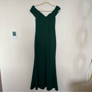 Lulus Heavenly Hues Forest Green Floor Length Dress, Size Small